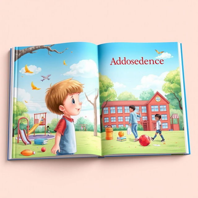 A book cover illustrating the journey from childhood to adolescence