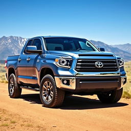 A custom vehicle design featuring the body of a Toyota Tundra pickup truck combined with the front of a Lexus LX470