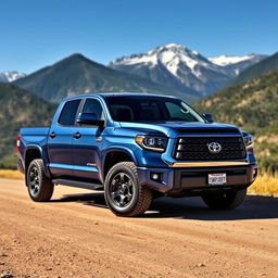 A custom vehicle design featuring the body of a Toyota Tundra pickup truck combined with the front of a Lexus LX470