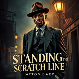 Design a captivating book cover for a novel inspired by "Standing at the Scratch Line"