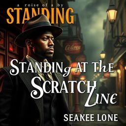 Design a captivating book cover for a novel inspired by "Standing at the Scratch Line"