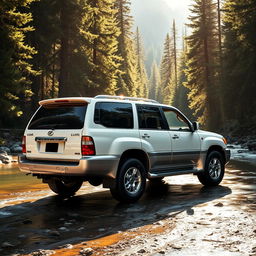 A conceptual 2000-2005 Lexus LX470 reimagined as a pickup truck