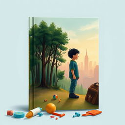 A book cover illustrating the transformation of a child's personality into that of a teenager