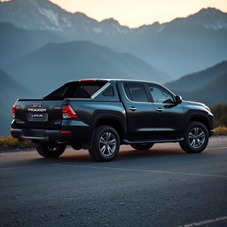 A visionary concept design of a pickup truck inspired by the 2000-2007 Lexus LX470