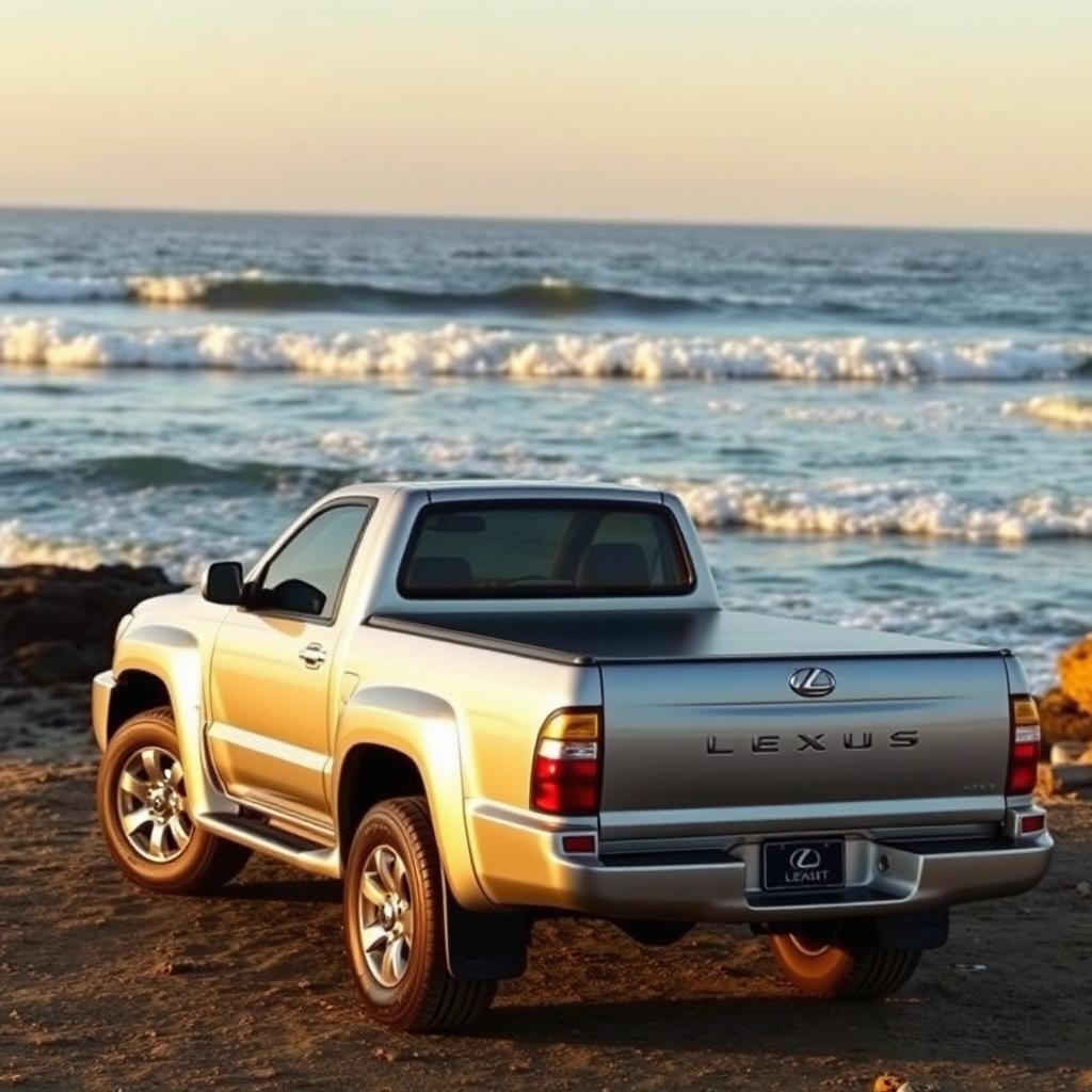 A conceptual pickup truck design based on the Lexus LX470 UZJ100 from 2000-2006