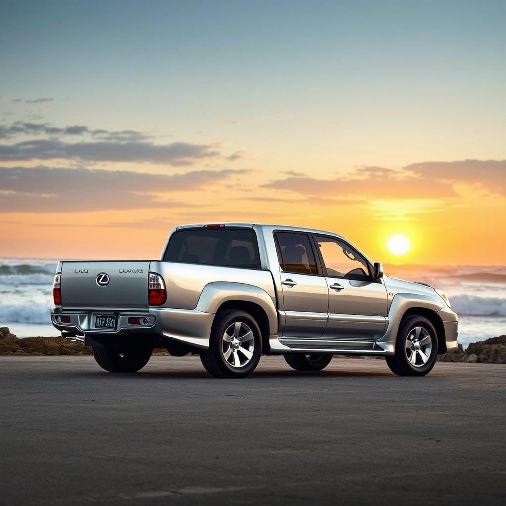 A conceptual pickup truck design based on the Lexus LX470 UZJ100 from 2000-2006