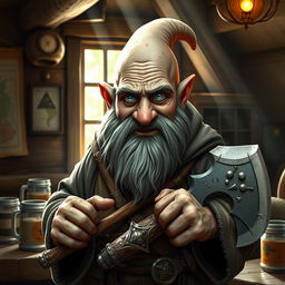 A 69-year-old rock gnome monk with a rich backstory as a folk hero