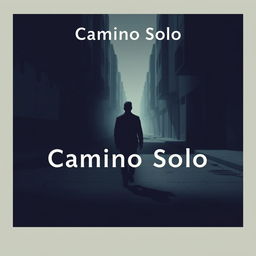 Create a vertical movie poster for a short film titled "Camino Solo"