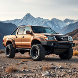 A rugged off-road pickup truck inspired by the 2000-2005 Lexus LX470