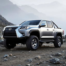 An off-road pickup truck concept inspired by the 2000-2005 Lexus LX470