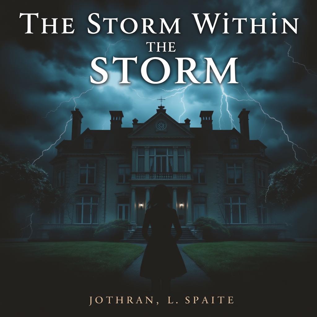 A captivating cover for a mystery/thriller book titled "The Storm Within"