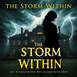 A captivating cover for a mystery/thriller book titled "The Storm Within"