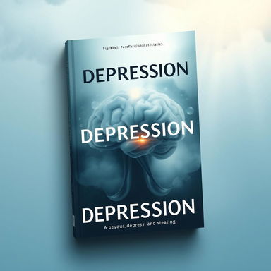 A book cover design that reflects the theme of depression and its dynamics, combined with elements of care and healing