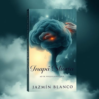 A book cover design for the book titled "Una Pequeña Historia" by author Jazmín Blanco, capturing the theme of depression and its dynamics, intertwined with elements of care and healing