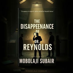 A captivating book cover design for "The Disappearance of Dr