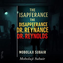 A captivating book cover design for "The Disappearance of Dr