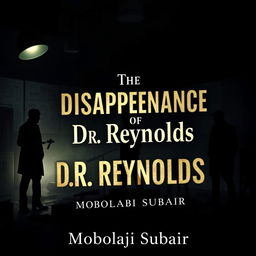 A captivating book cover design for "The Disappearance of Dr