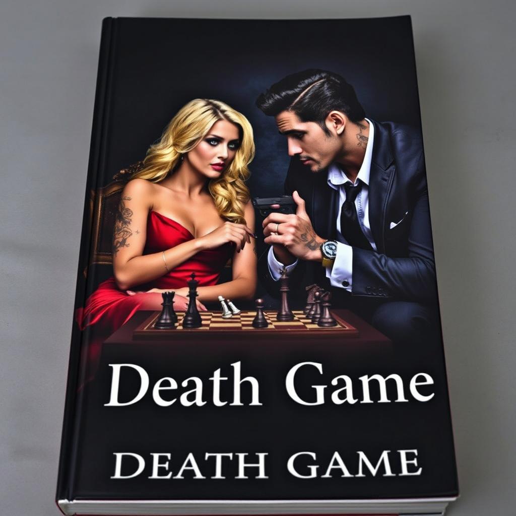 A dark and mysterious book cover for "Death Game", featuring a captivating Mafia scene