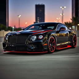 A Bentley Continental GT featuring an aggressive widebody kit