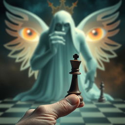 A human holding a chess pawn in their hand, symbolizing strategy and control