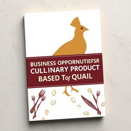 A professional book cover design highlighting the niche of culinary products based on quail