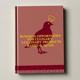 A professional book cover design highlighting the niche of culinary products based on quail