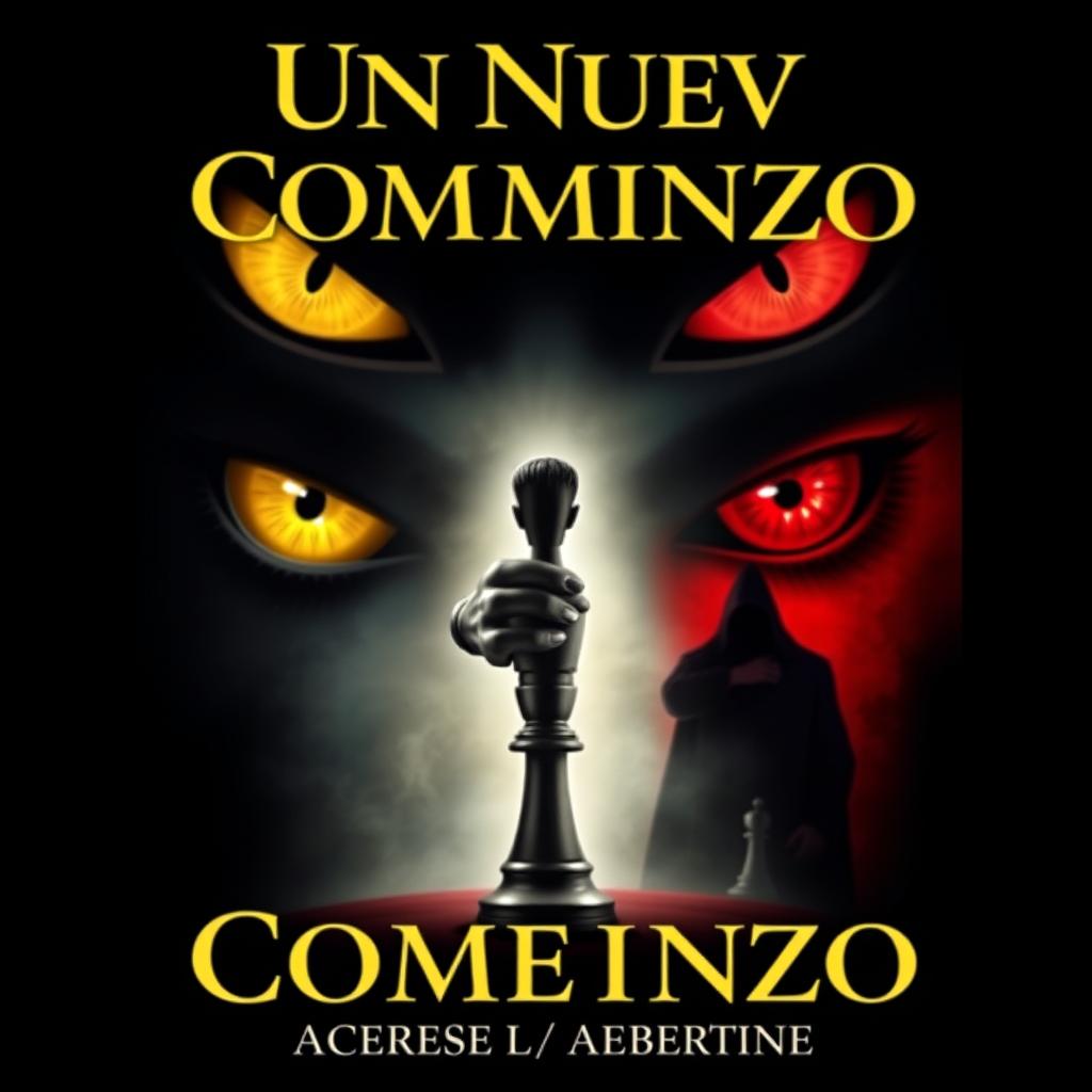 A book cover for "Un Nuevo Comienzo" featuring a dark and enigmatic background