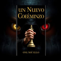 Cover design for "Un Nuevo Comienzo" with a dark and enigmatic background