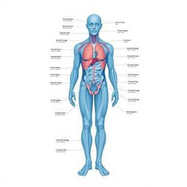 Exploring Human Anatomy: Educational Full-Body Diagrams