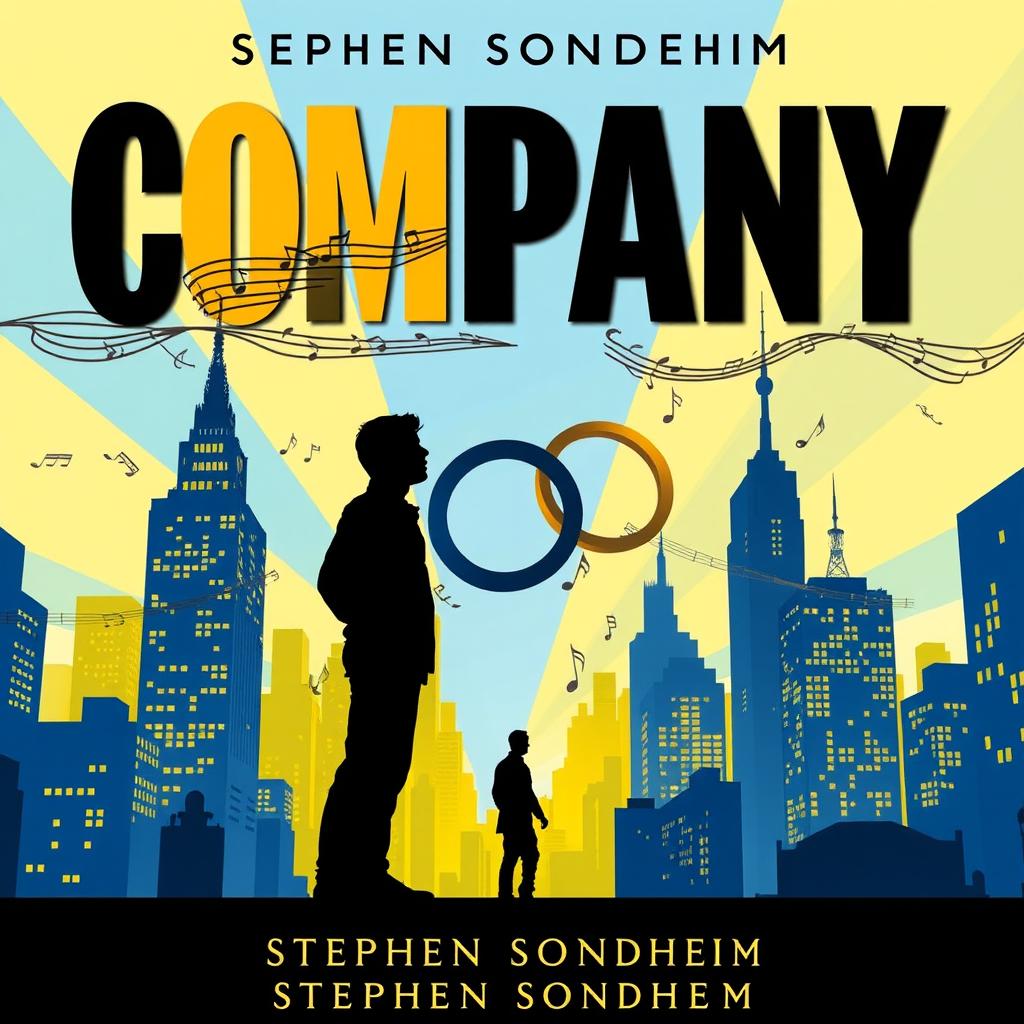 A vibrant and dynamic poster for the musical 'Company' by Stephen Sondheim