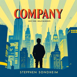 A vibrant and dynamic poster for the musical 'Company' by Stephen Sondheim