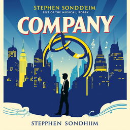 A vibrant and dynamic poster for the musical 'Company' by Stephen Sondheim