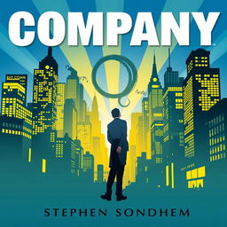 A vibrant and dynamic poster for the musical 'Company' by Stephen Sondheim