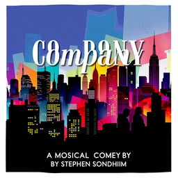 An artistic poster for "Company: A Musical Comedy by Stephen Sondheim