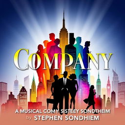 An artistic poster for "Company: A Musical Comedy by Stephen Sondheim