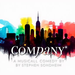 An artistic poster for "Company: A Musical Comedy by Stephen Sondheim