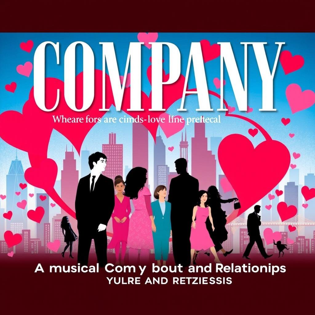 A theatrical poster for "Company: A Musical Comedy About Love and Relationships