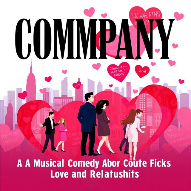 A theatrical poster for "Company: A Musical Comedy About Love and Relationships