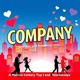 A theater poster for "Company: A Musical Comedy About Love and Relationships