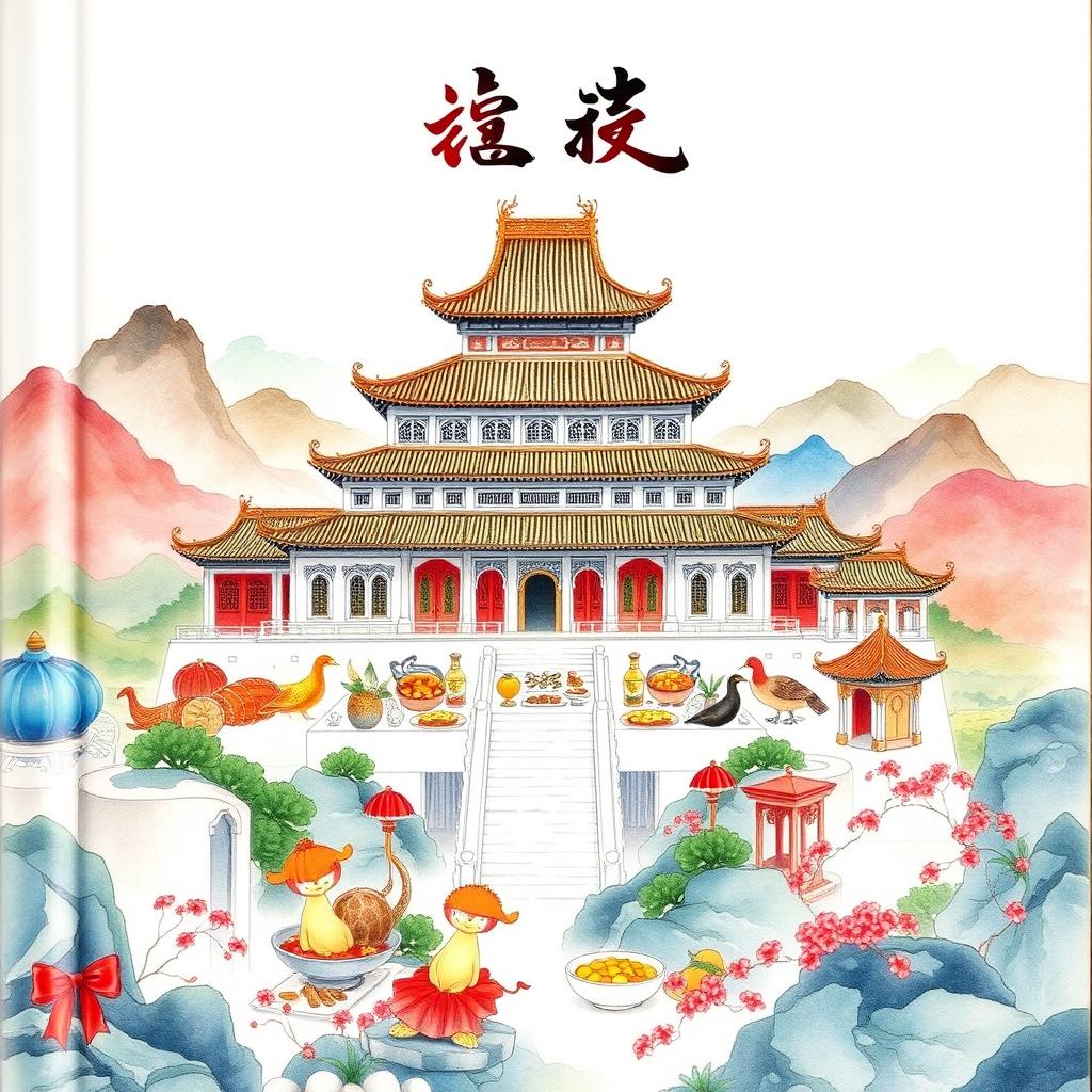 A beautiful watercolor-style book cover for a Chinese novel titled '鮮滿宮堂'