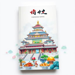 A beautiful watercolor-style book cover for a Chinese novel titled '鮮滿宮堂'