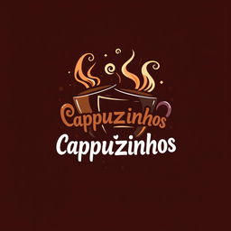 A captivating and artistic logo design for a Discord server named "Cappuzinhos", featuring elements that represent the warmth and camaraderie of a group gathering