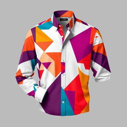 A beautifully designed shirt featuring unique geometric patterns and expert tailoring