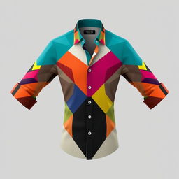 A beautifully designed shirt featuring unique geometric patterns and expert tailoring