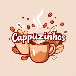 An engaging and warm illustration for a Discord server named "Cappuzinhos"