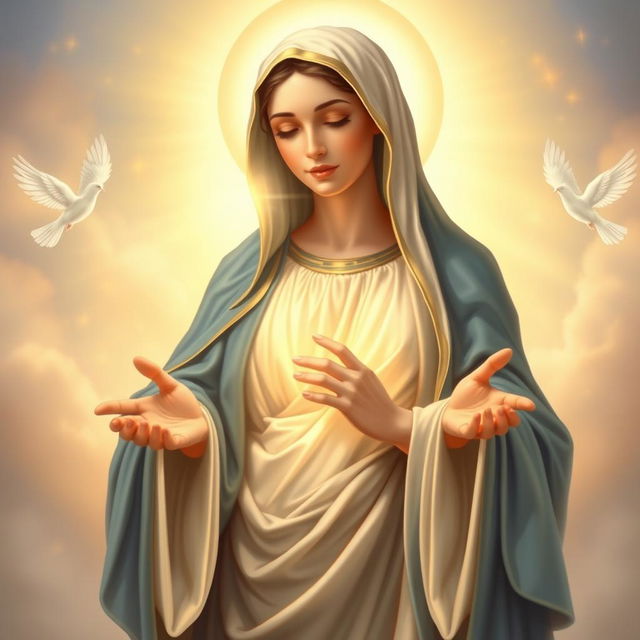 A breathtaking depiction of Our Lady, Mother of Infinite Love