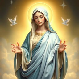 A breathtaking depiction of Our Lady, Mother of Infinite Love