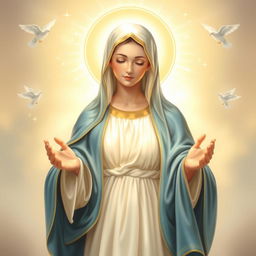 A breathtaking depiction of Our Lady, Mother of Infinite Love