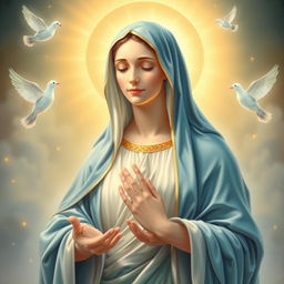 A breathtaking depiction of Our Lady, Mother of Infinite Love