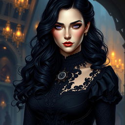 A captivating portrait of Yennefer of Vengerberg, from The Witcher series